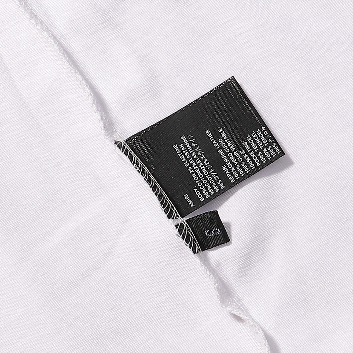 AMRI White Cotton T-shirt