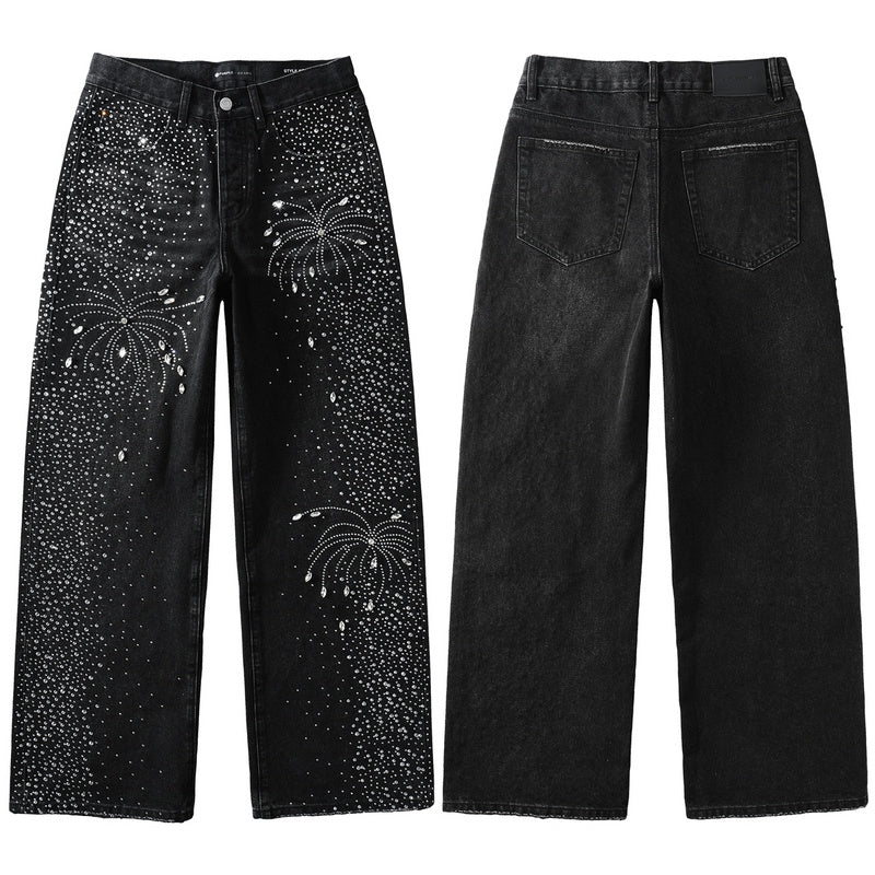 Purple Brand Crystal Diamond Jeans #9125