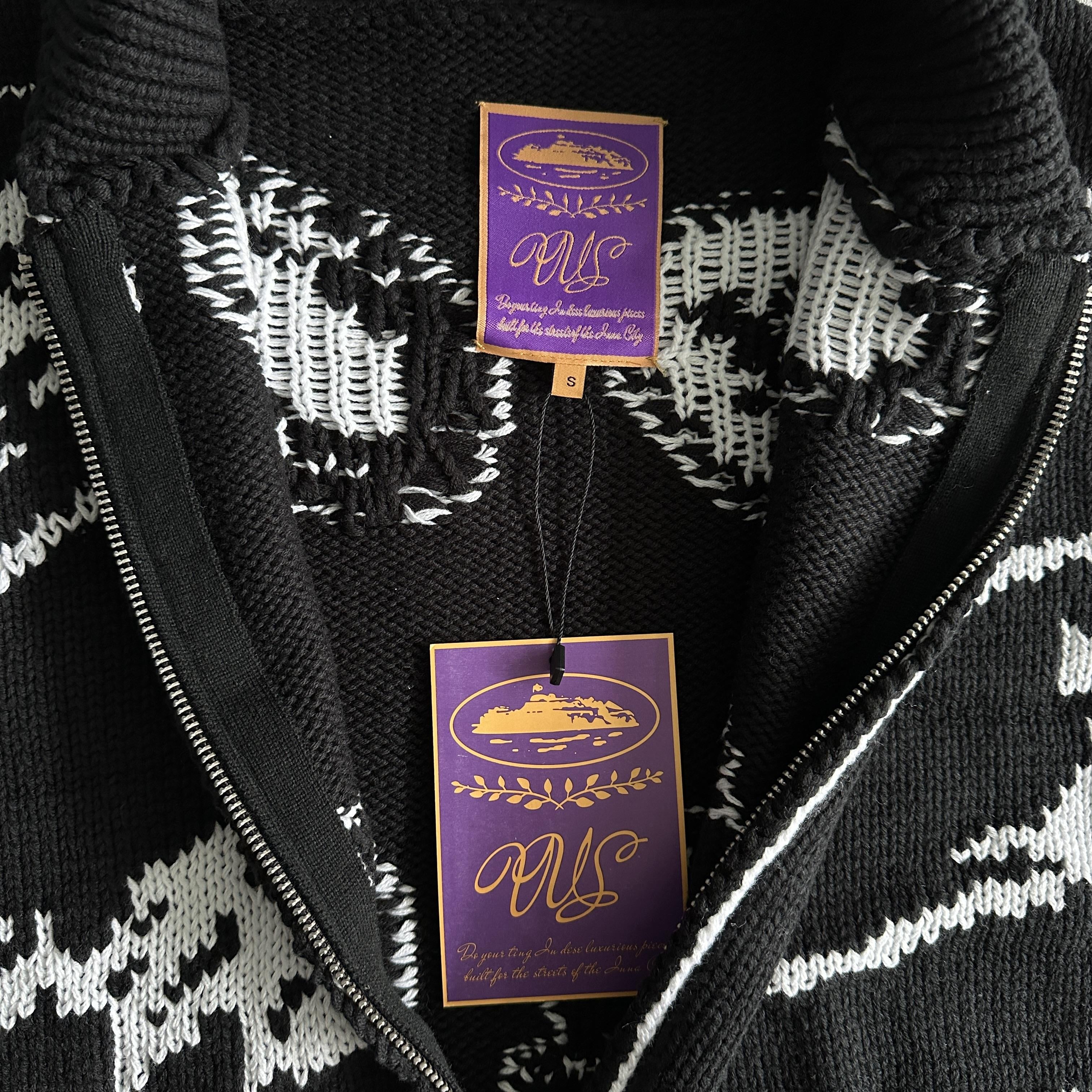 Corteiz heavy knit jacquard sweater