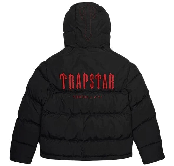 Trapstar Decoded Hooded Puffer Jacket 2.0 Black / Infrared