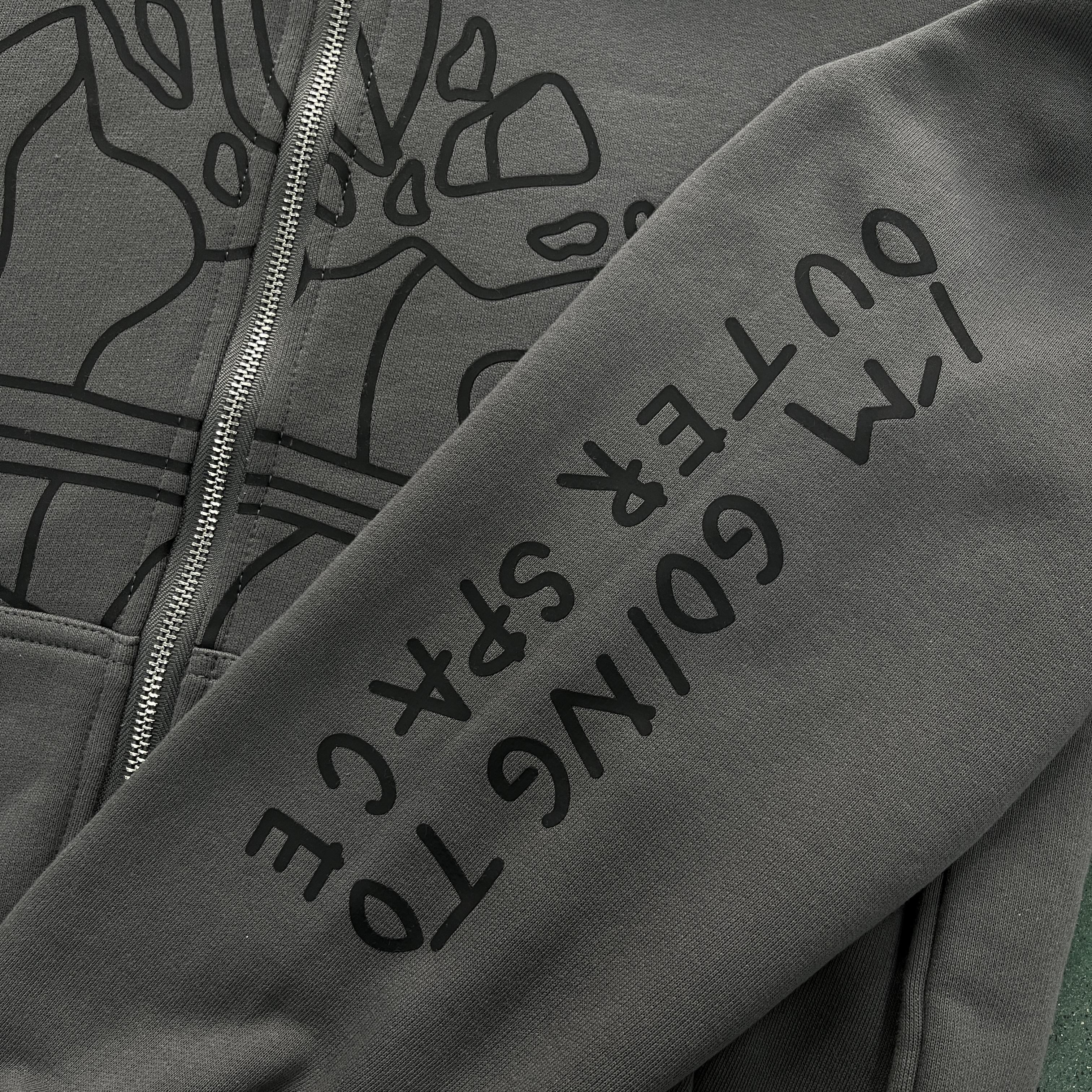 Broken P Planet Zip Up Hoodie