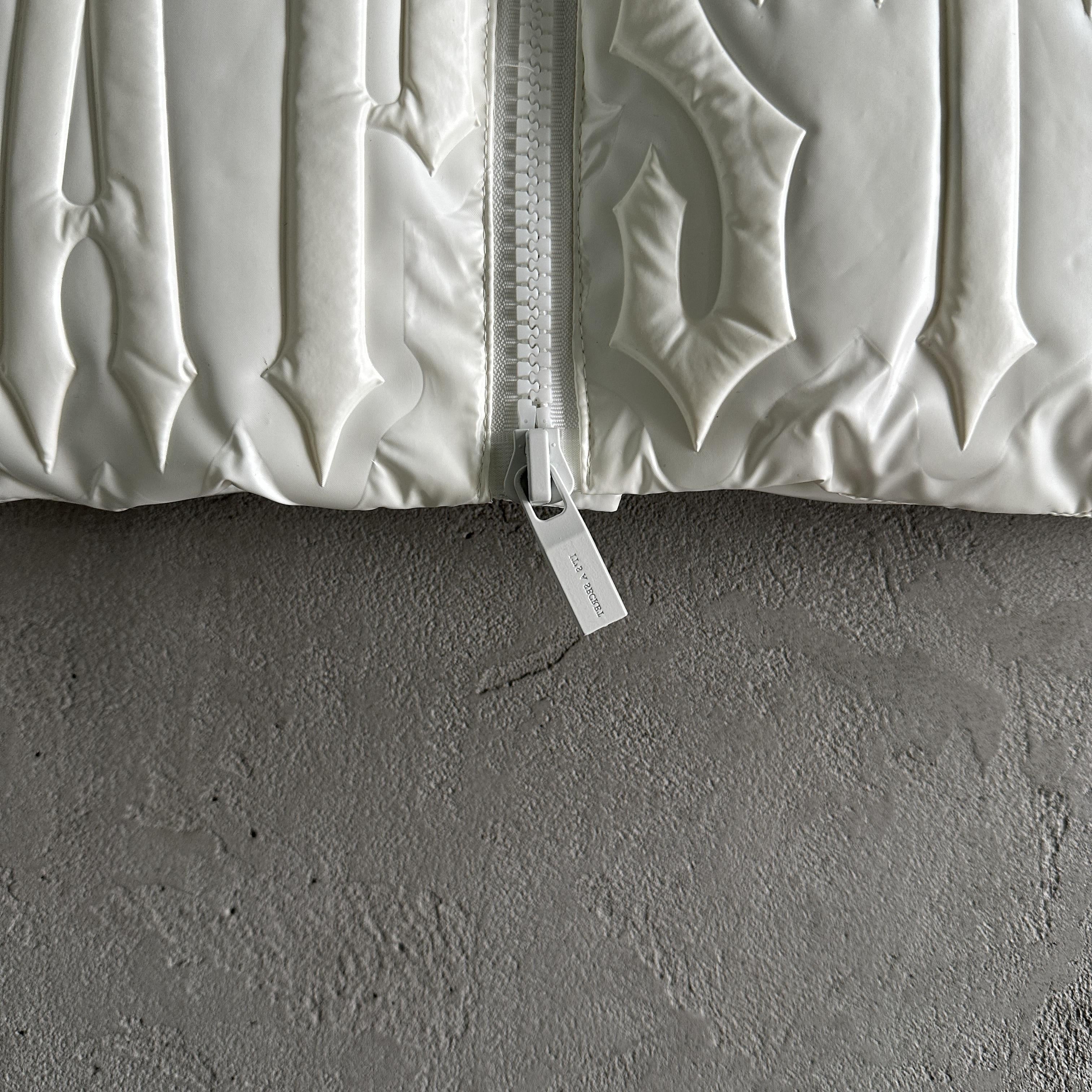 Trapstar Irongate Embossed Puffer Jacket Cream