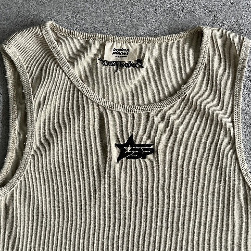 Broken P Mens Washed Ribbde Tank Top